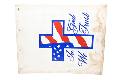 Aftermarket PF056 White 24.25"x30.25" In God We Trust Mudflap NOS