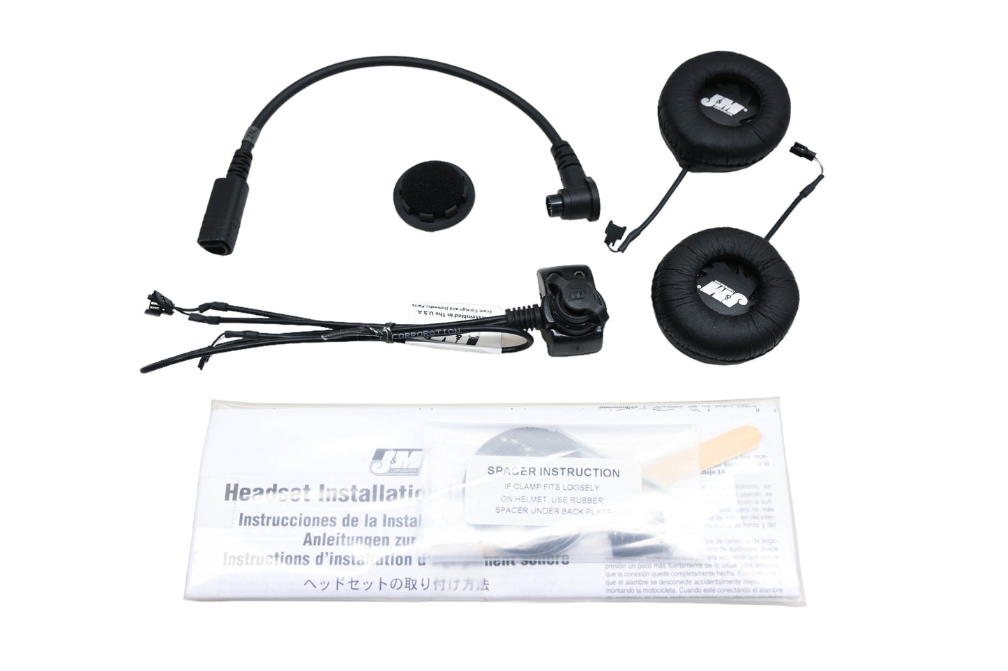 J&M HS-ECD629-FF-HO, 218129 Elite 629 Series Helmet Headset Kit NOS