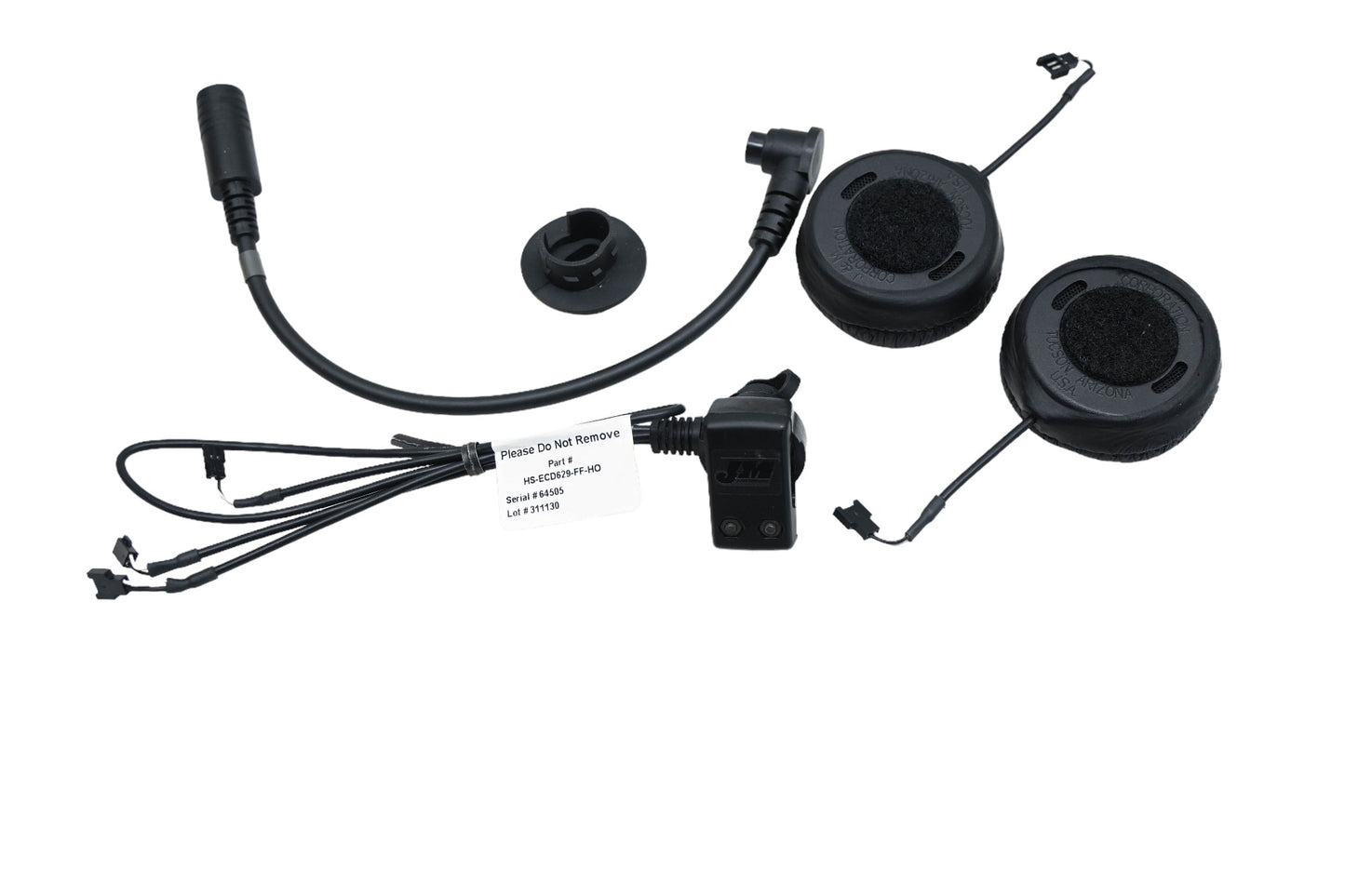 J&M HS-ECD629-FF-HO, 218129 Elite 629 Series Helmet Headset Kit NOS