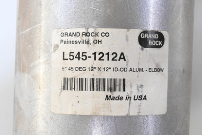 Grand Rock L545-1212A 5" 45� 12"x12" Aluminum Pipe NOS