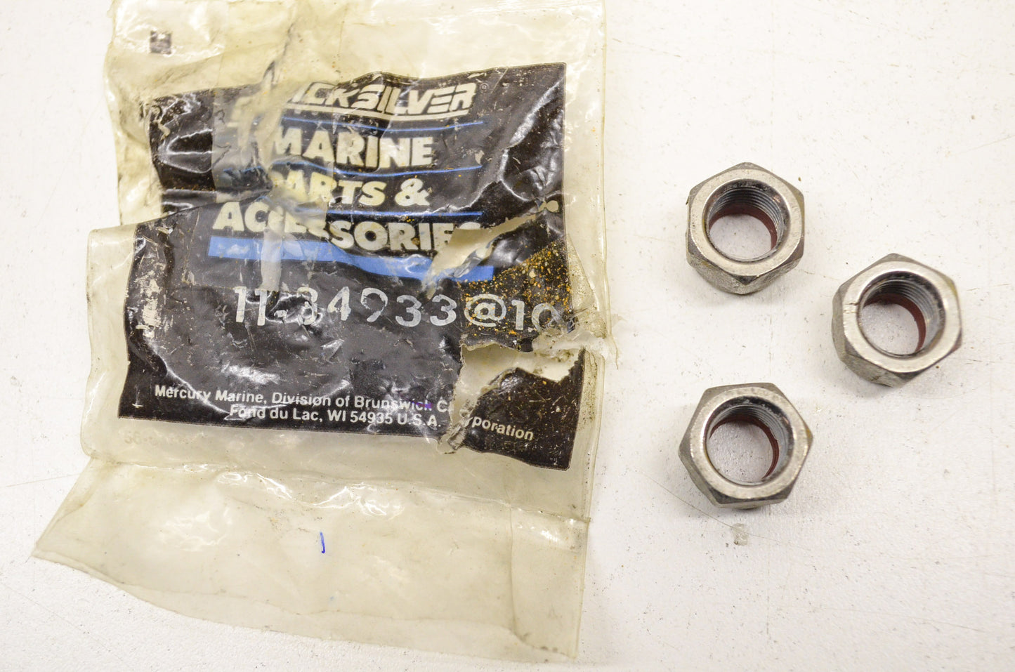 New OEM Quicksilver Mercury Nuts QTY 3 NOS