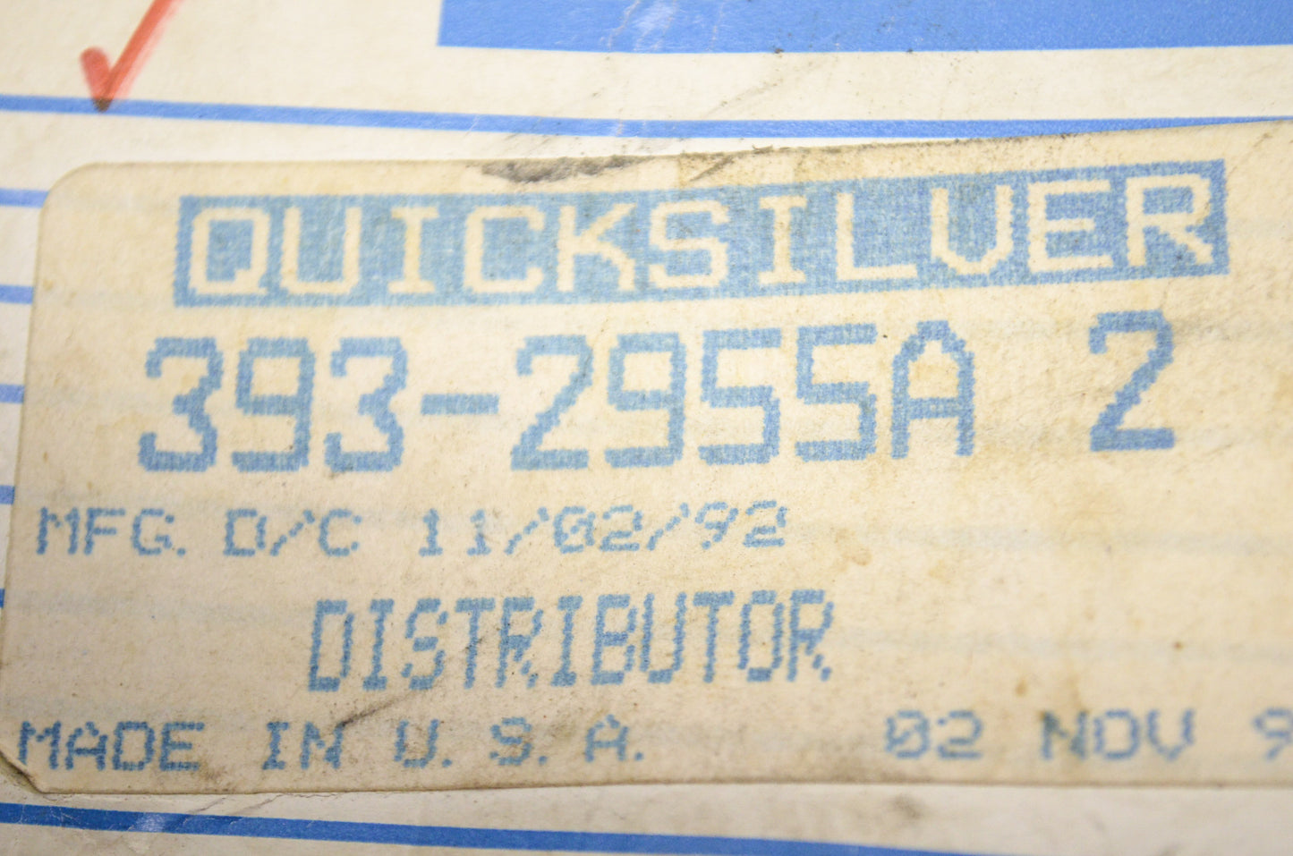 OEM Quicksilver Mercury Distributor Cap