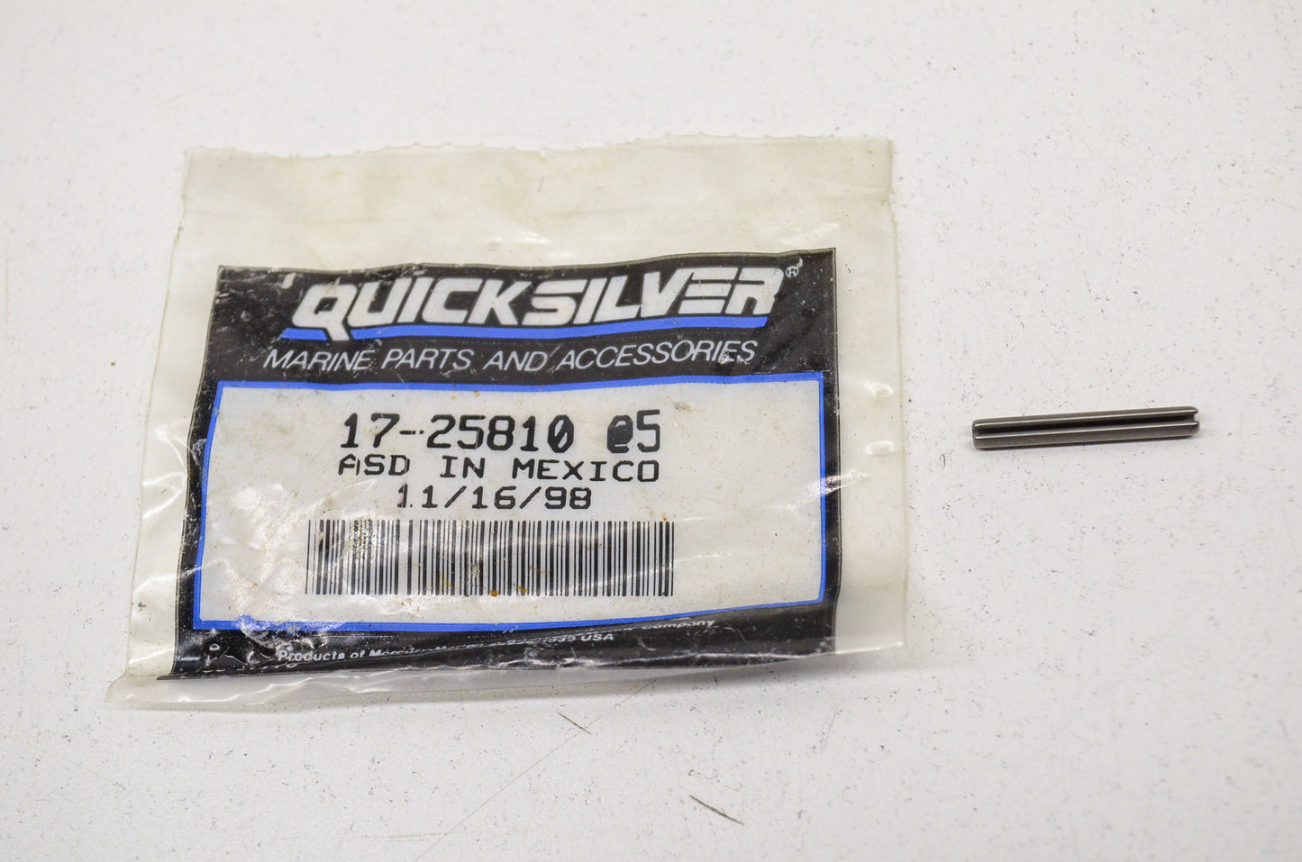 New OEM Quicksilver Mercury Roll Pin NOS