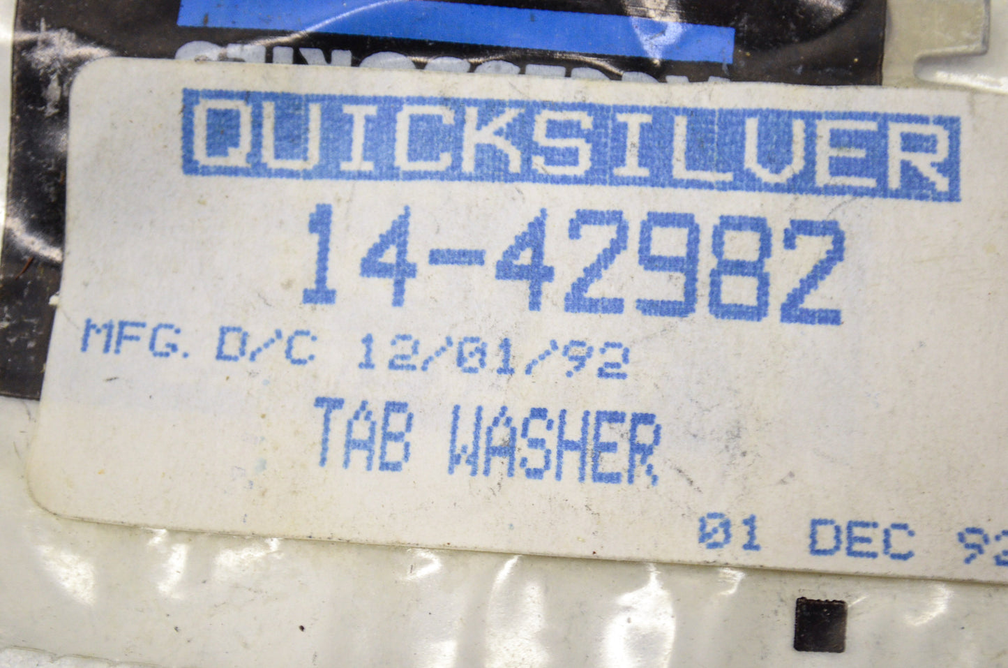 New OEM Quicksilver Mercury Tab Washer NOS