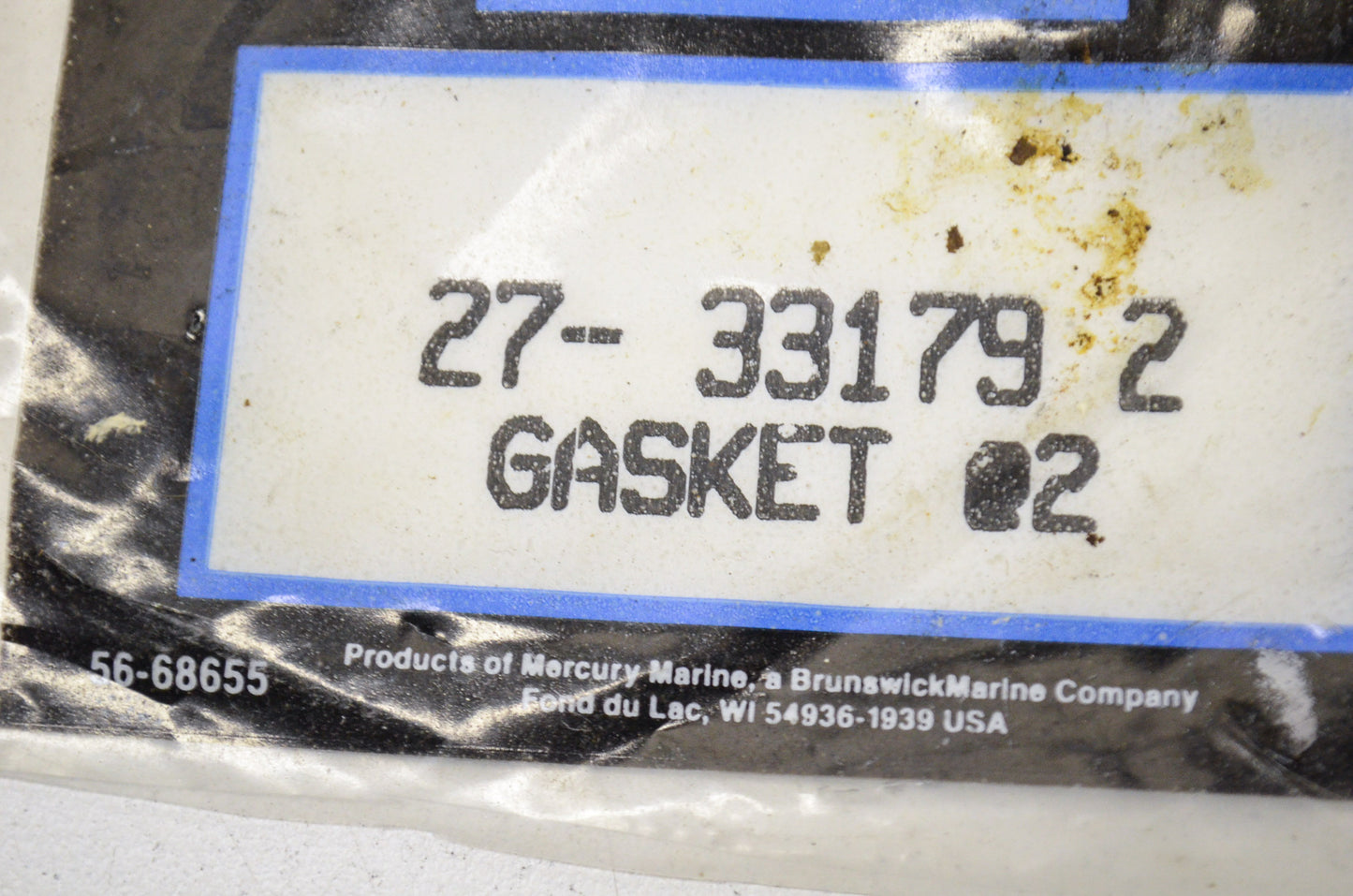 OEM Mercury 27-33179 2 Gasket Qty 2 NOS