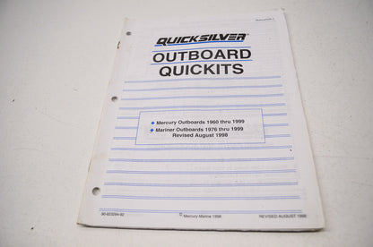 New OEM Quicksilver Outboard Quickits Manual Mercury 60-99 Mariner 76-99 NOS