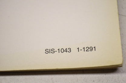 MerCruiser SIS-1043 1-1291 Service Bulletin Specifications Manual 1991 NOS