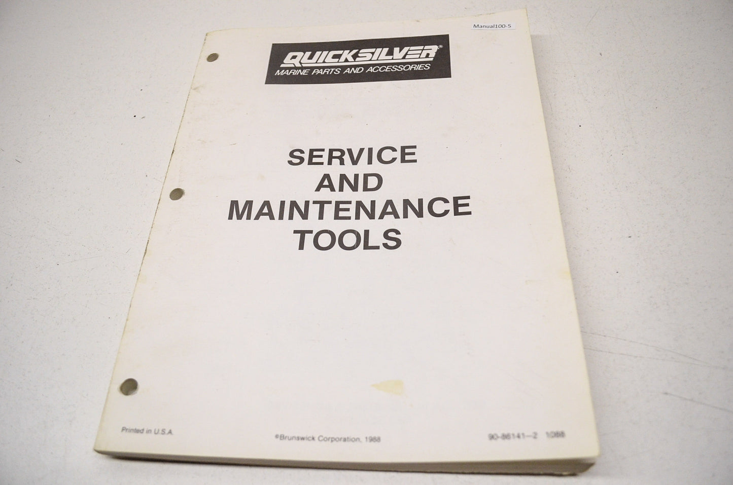 Quicksilver 90-86141--2 1088 Service & Maintenance Tools Manual NOS