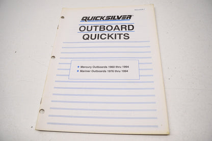 New OEM Quicksilver Outboard Quickits Manual Mercury 60-94 Mariner 76-94 NOS