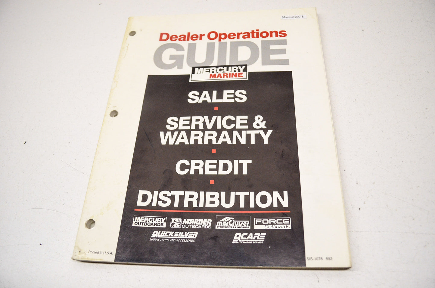 New OEM Mercury Marine Dealer Operations Guide Sales Service Warranty Credit Dis