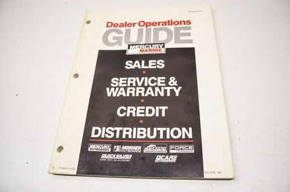 New OEM Mercury Marine Dealer Operations Guide Sales Service Warranty Credit Dis