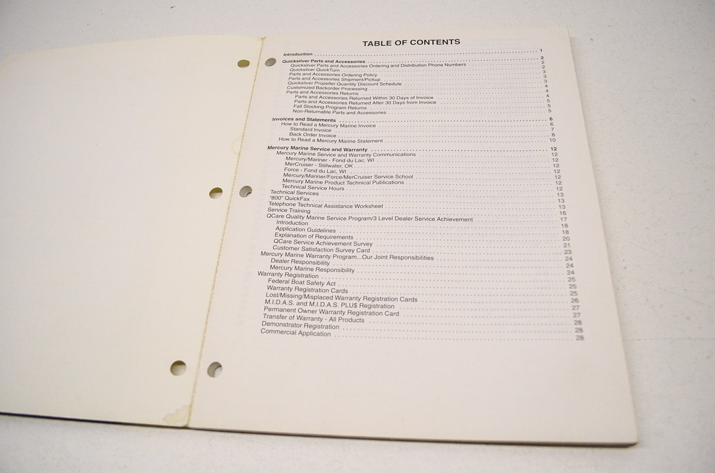 New OEM Mercury Marine Dealer Operations Guide Sales Service Warranty Credit Dis