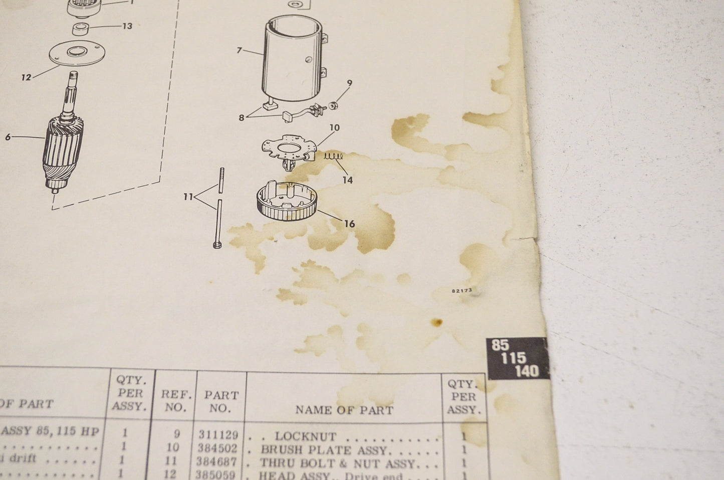 Johnson 78 Parts Catalog 85 HP 115 HP 140 HP Models NOS