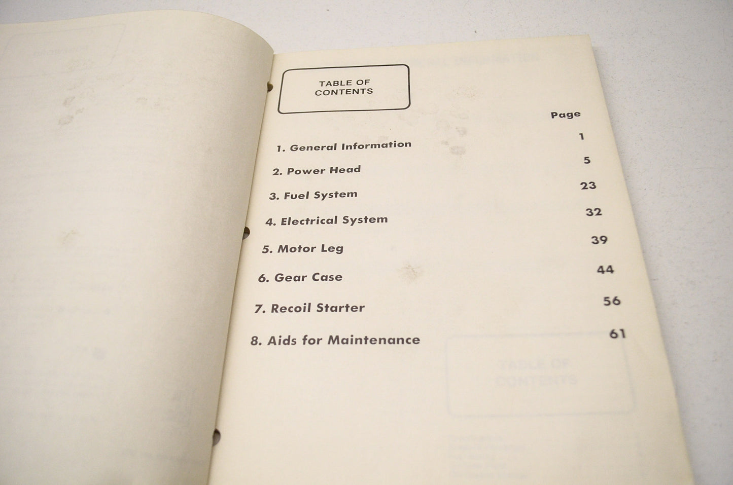 New OEM Spirit 1979 Service Manual 5 HP Models 050902 & 050903 NOS