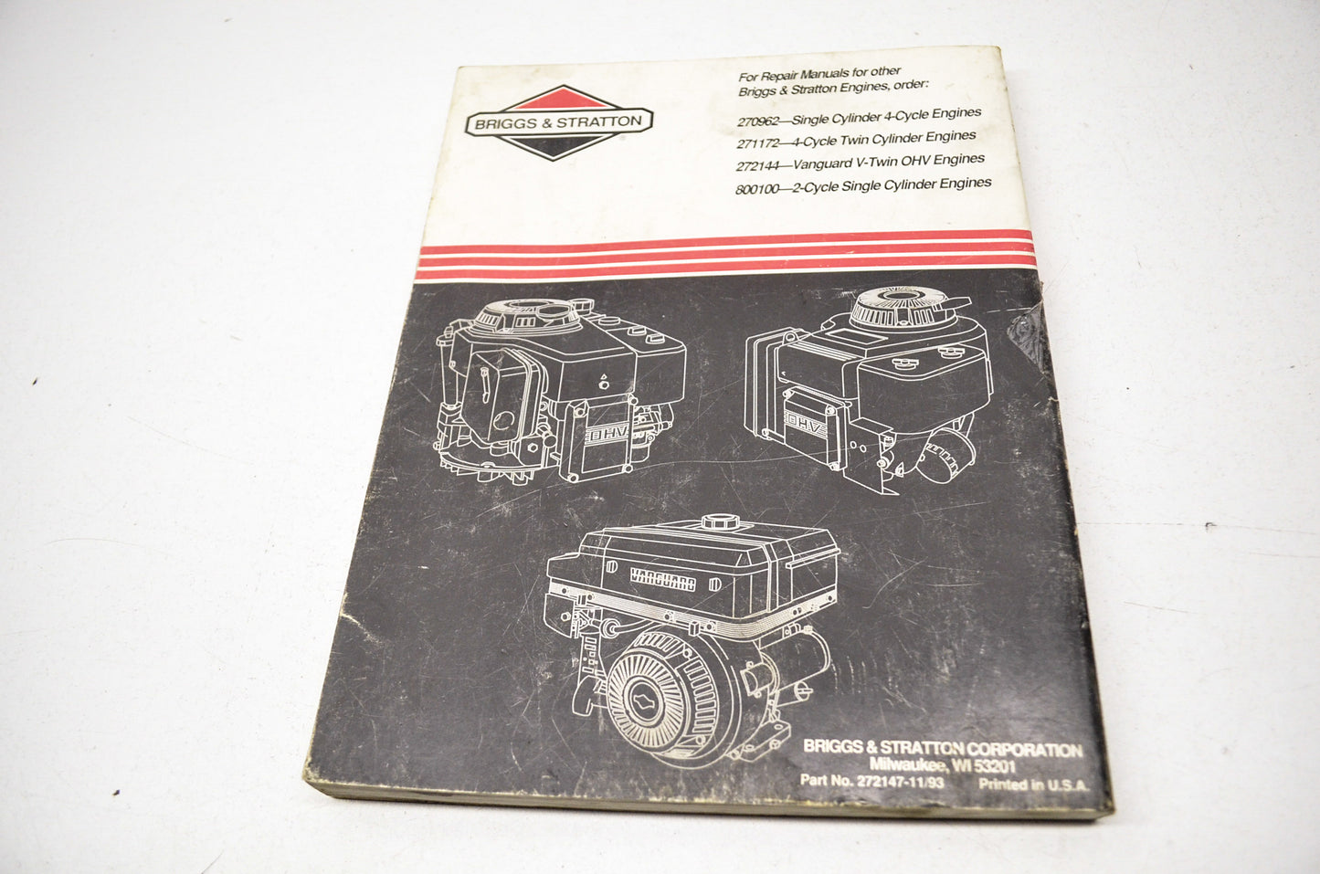 Repair Manual Single Cylinder OHV Engines NOS