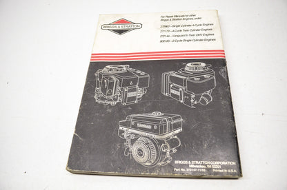 Repair Manual Single Cylinder OHV Engines NOS