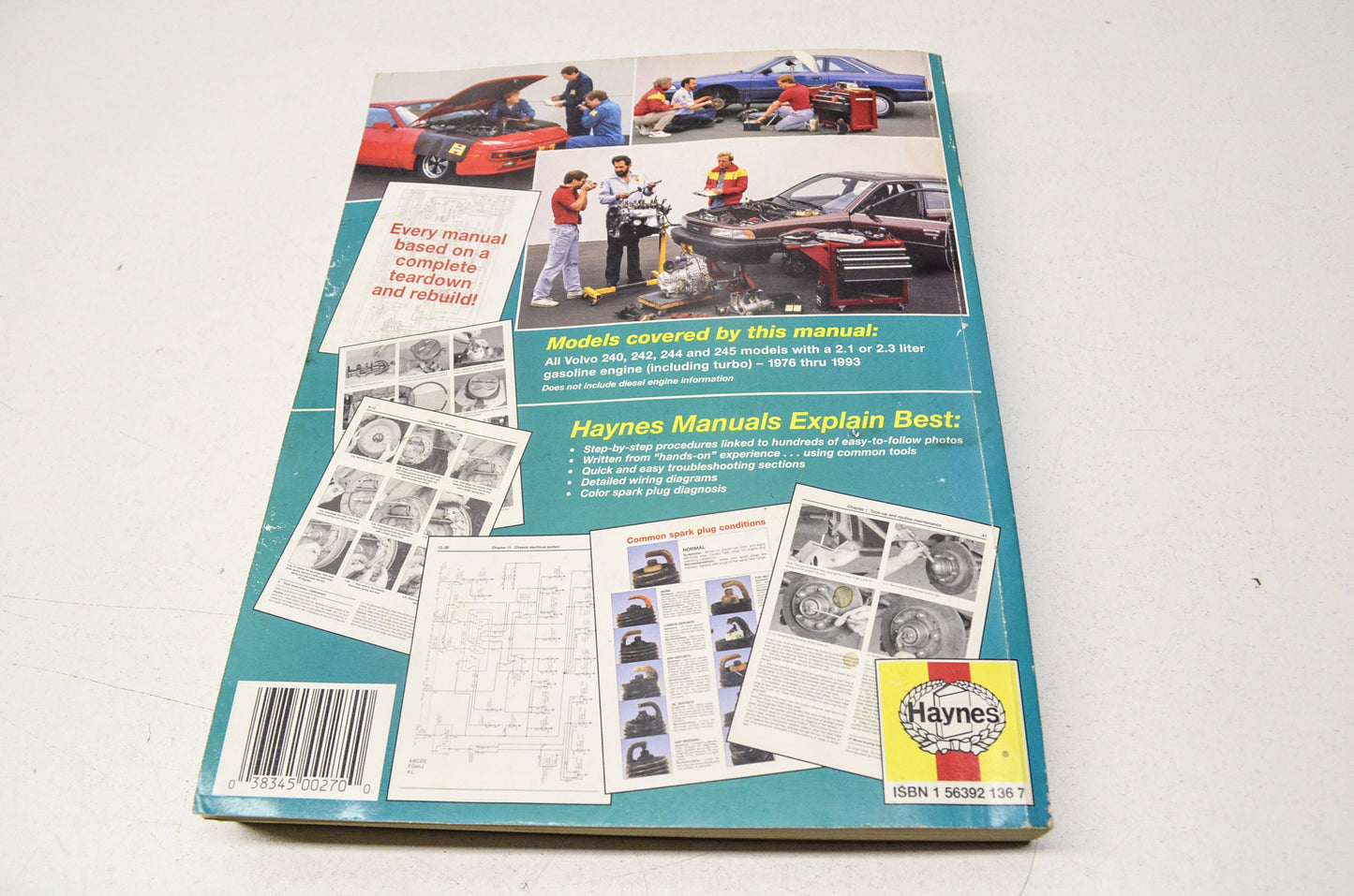 Haynes Auto Repair Manual Volvo 240 Series Gas Engine Models 76-93