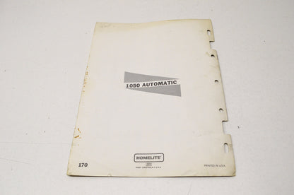 Homelite 24418 Chain Saw Parts List Guide 1050 Automatic NOS