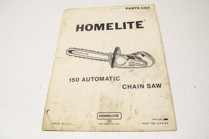 Homelite Chain Saw Parts List Guide 150 Automatic