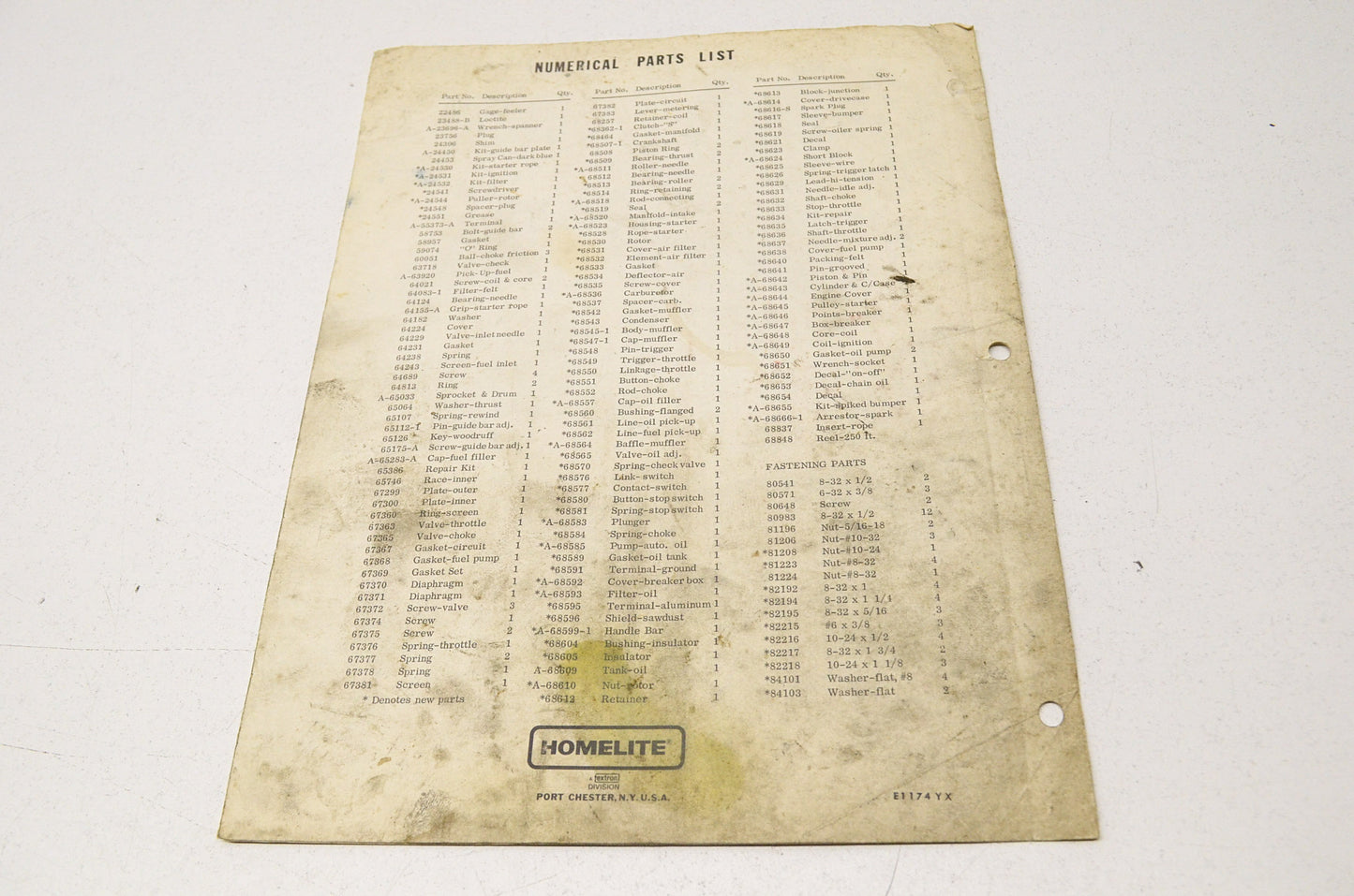 Homelite Chain Saw Parts List Guide 150 Automatic
