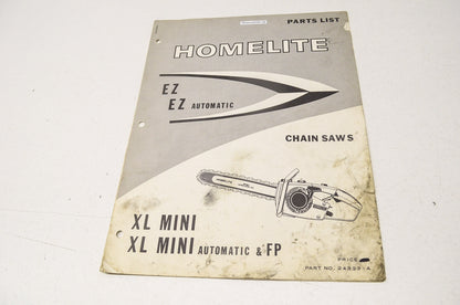Chain Saw Parts List Guide EZ & EZ Automatic NOS