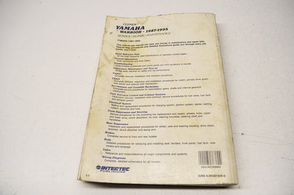 OEM Yamaha ISBN 0-89287-636-0, M487 Service Repair Maintenance Guide Warrior 87-