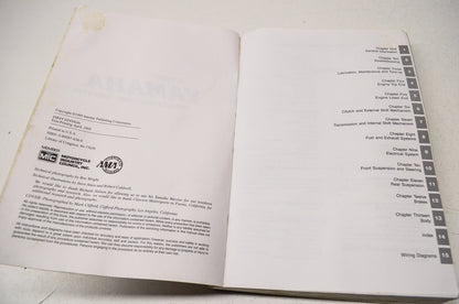 OEM Yamaha ISBN 0-89287-636-0, M487 Service Repair Maintenance Guide Warrior 87-