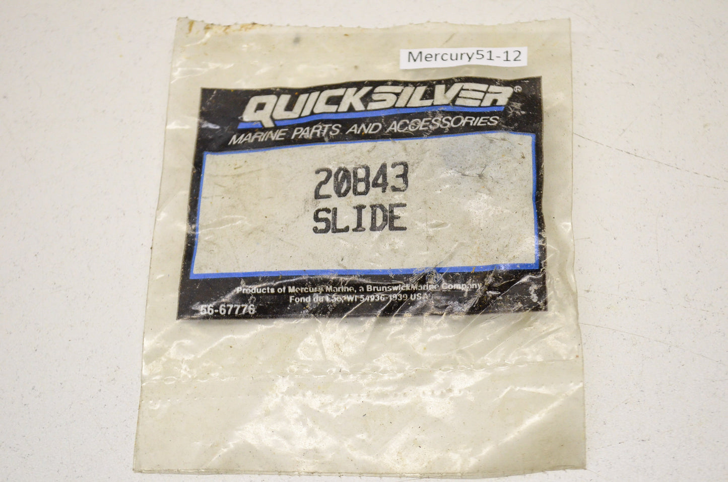 Quicksilver 20843 Mercury Slide NOS