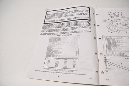 Parts Catalog 60 & 75 Models NOS