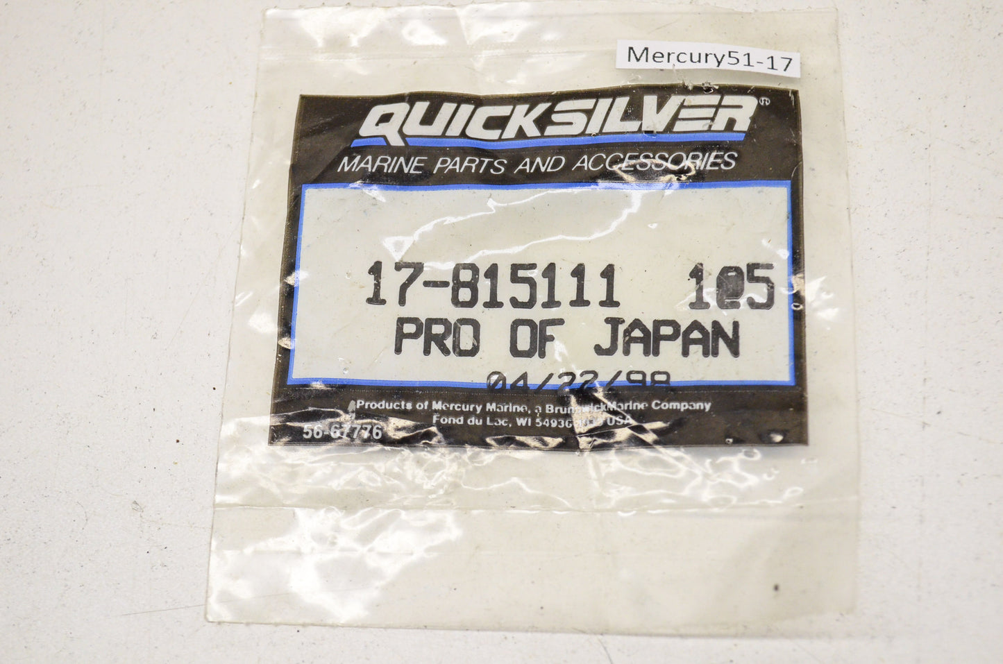 New OEM Quicksilver Mercury Shear Pin NOS