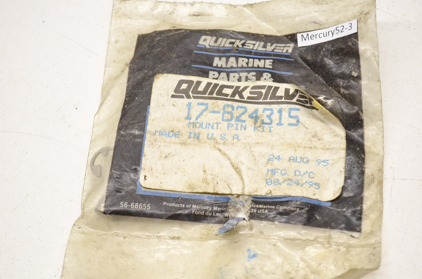 Quicksilver 17-824315 Mercury Mount Pin Kit NOS