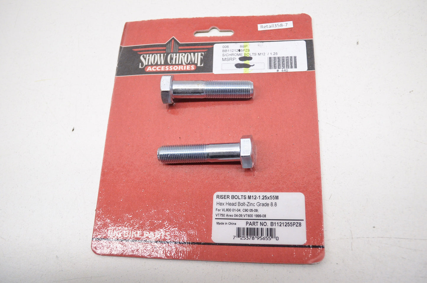 Riser Bolt Set M12 1.25 x 55M VL800 C90 VT750 VT600 NOS