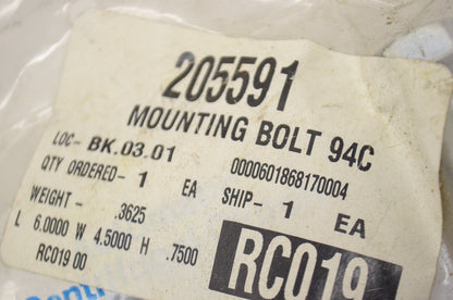 Comet 205591 Mounting Bolt 94C NOS