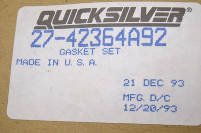New OEM Quicksilver Mercury Gasket Set Missing Pieces NOS
