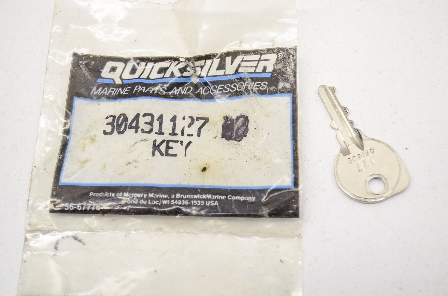 New OEM Quicksilver Mercury Ignition Key 127 NOS