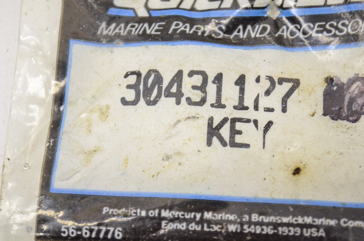 New OEM Quicksilver Mercury Ignition Key 127 NOS