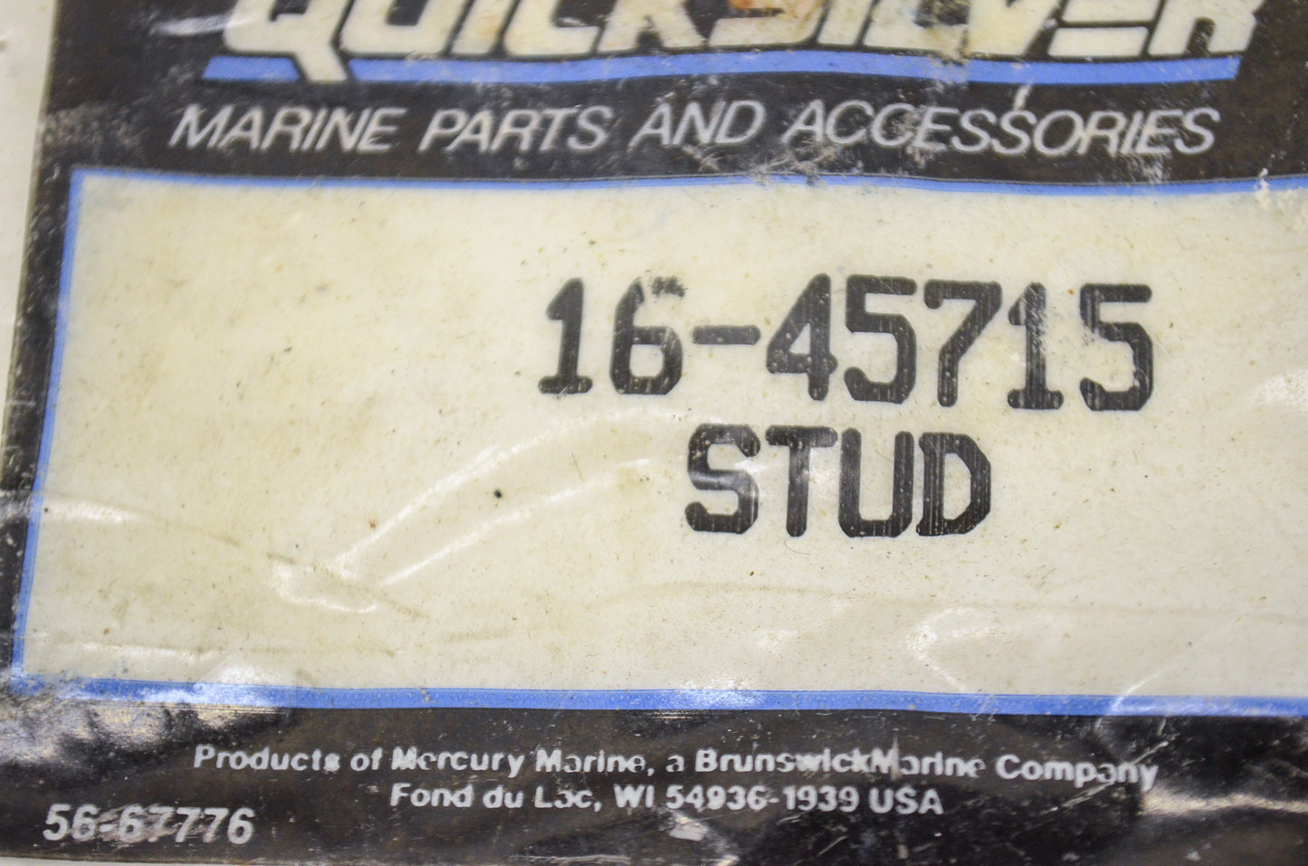 OEM Mercury 16-45715 Quicksilver Stud NOS