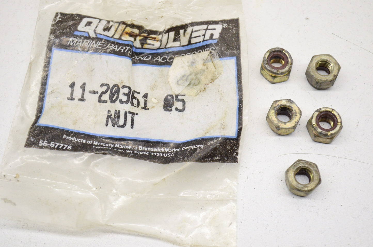 New OEM Quicksilver Mercury Nuts QTY 5 NOS