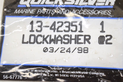 New OEM Quicksilver Mercury Lockwashers QTY 2 NOS