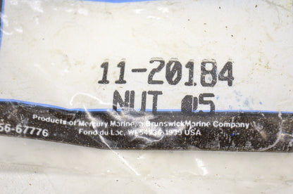 Quicksilver 11-20184 Mercury Nuts Qty 5 NOS