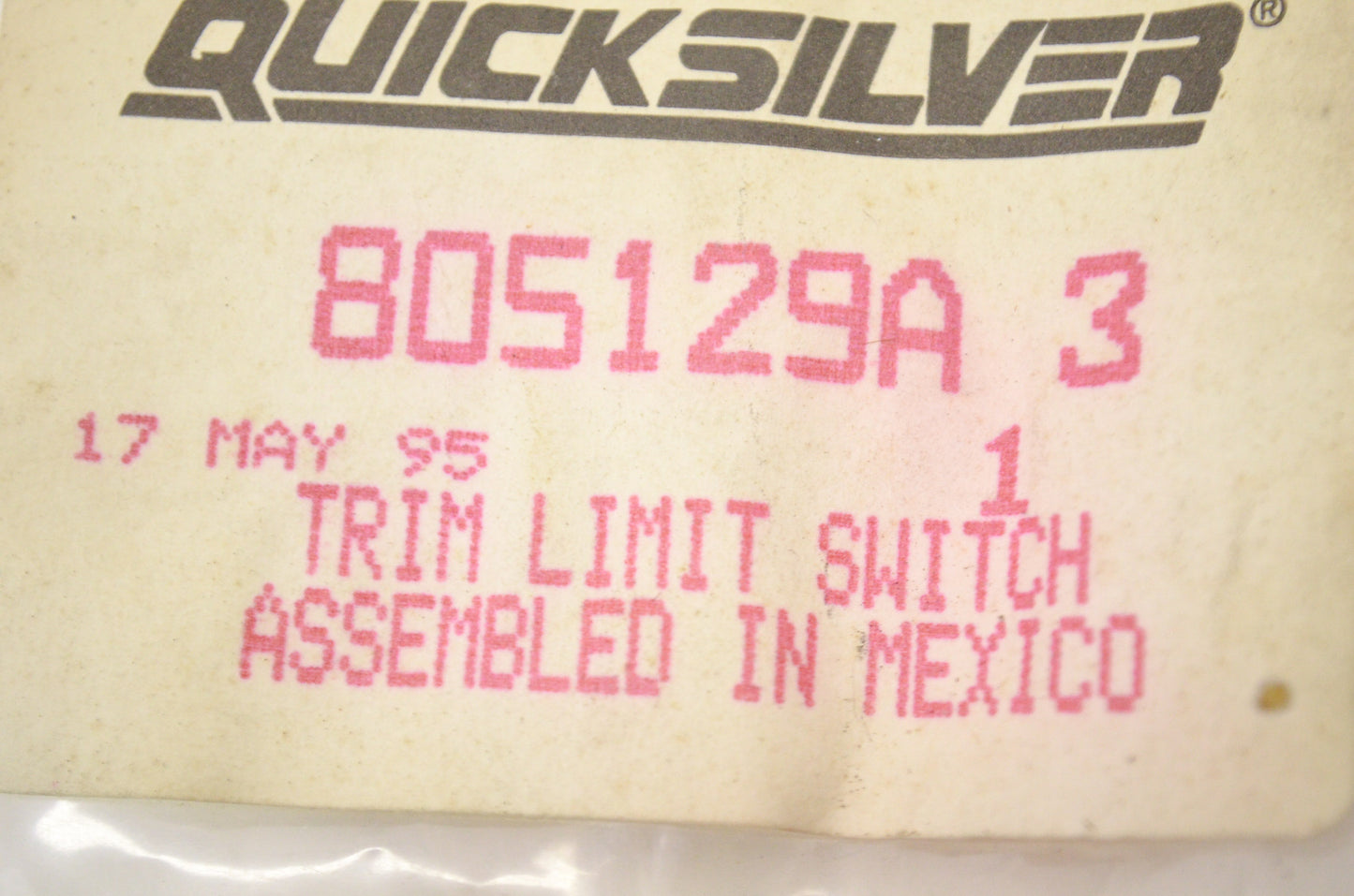 New OEM Quicksilver Mercury Trim Limit Switch Assembly NOS