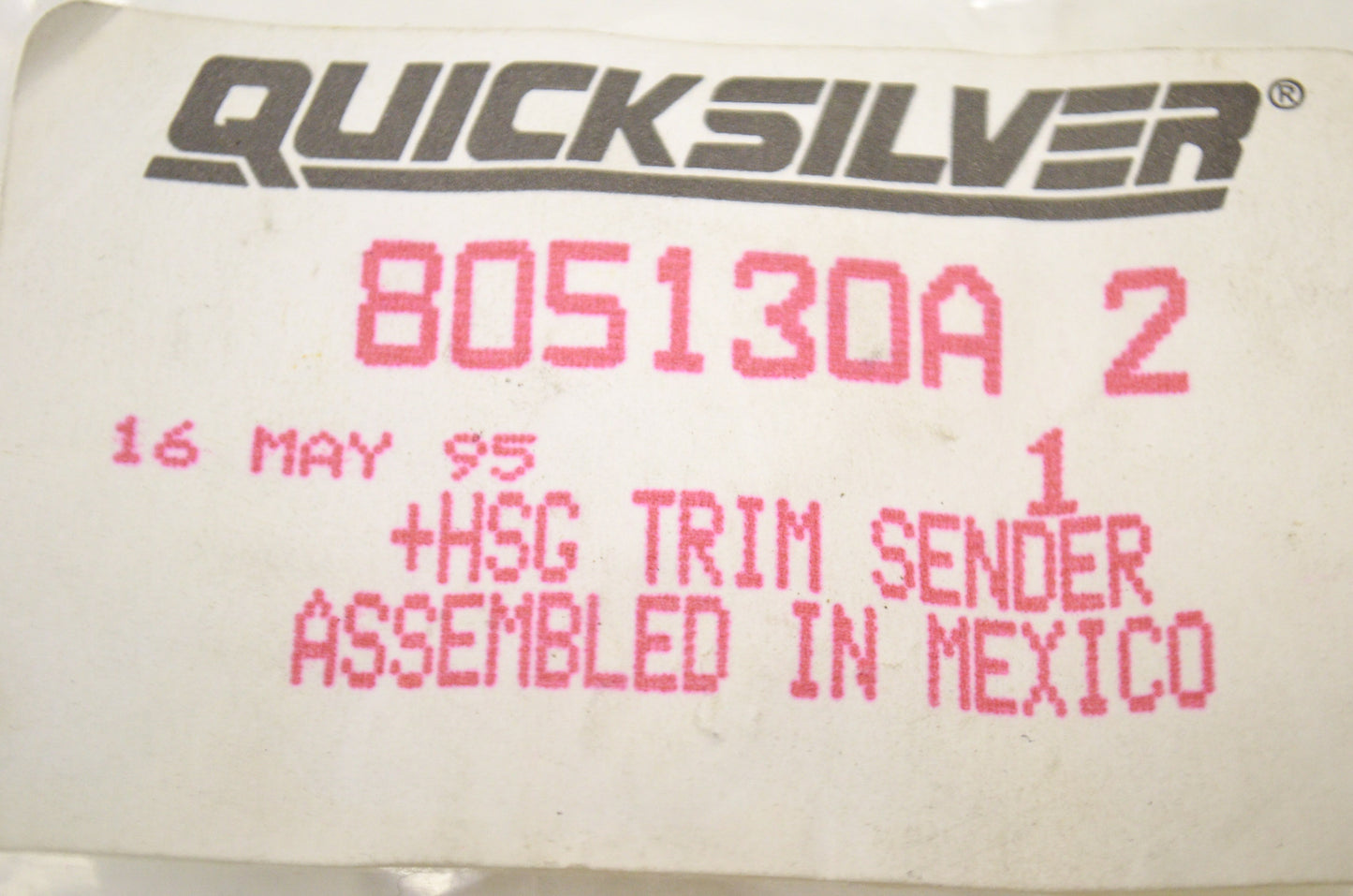 New OEM Quicksilver Mercury +HSG Trim Sender Assembly NOS