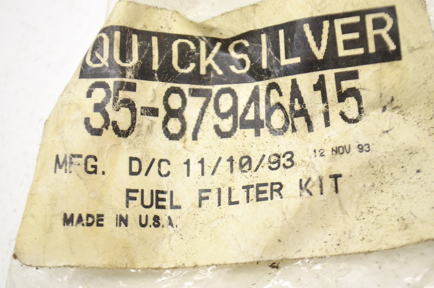 New OEM Quicksilver Mercury Fuel Filter Kit Missing Pieces NOS