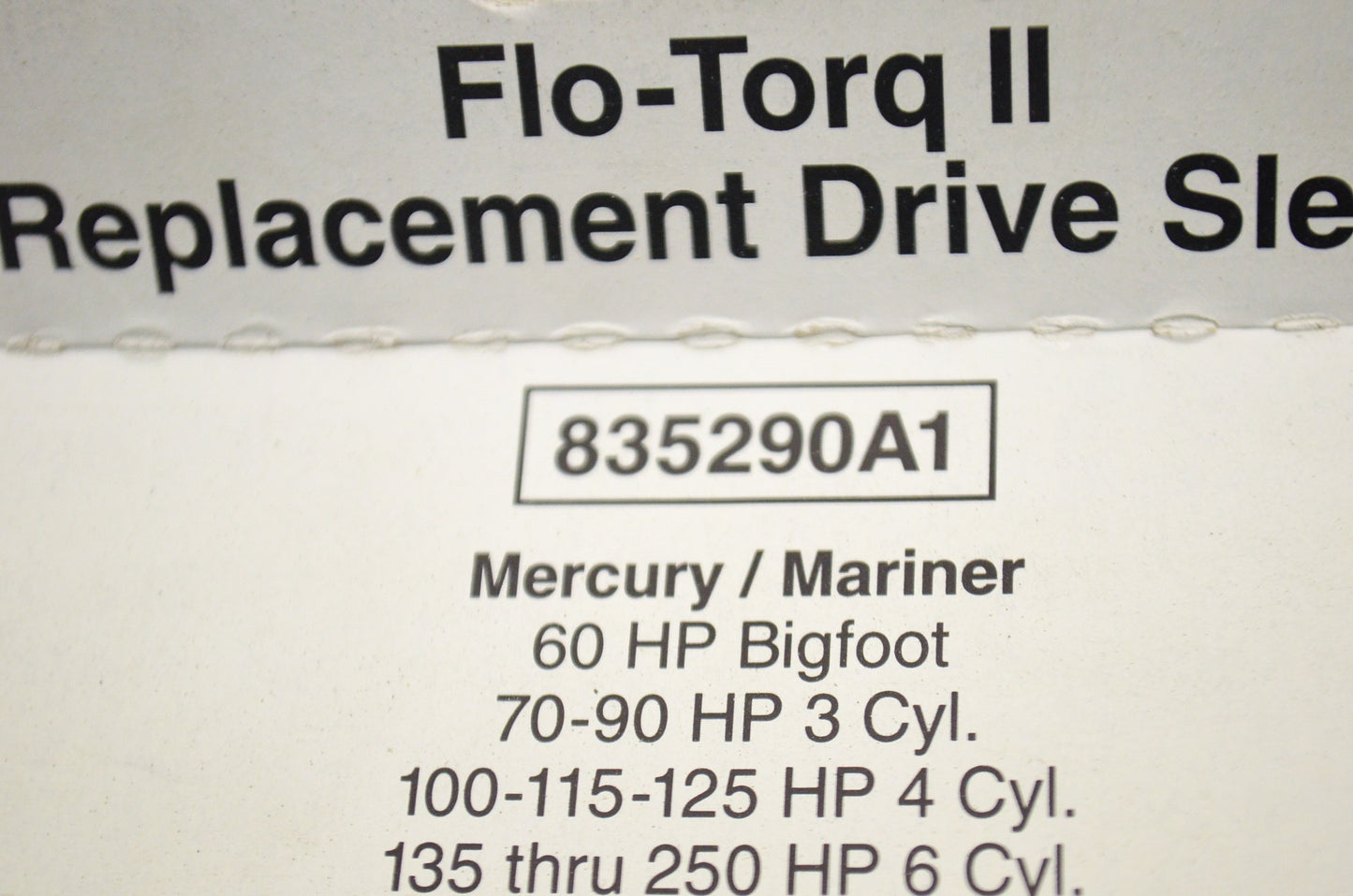 New OEM Quicksilver Mercury Flo-Torq II Replacement Drive Sleeve NOS