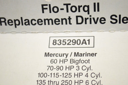New OEM Quicksilver Mercury Flo-Torq II Replacement Drive Sleeve NOS