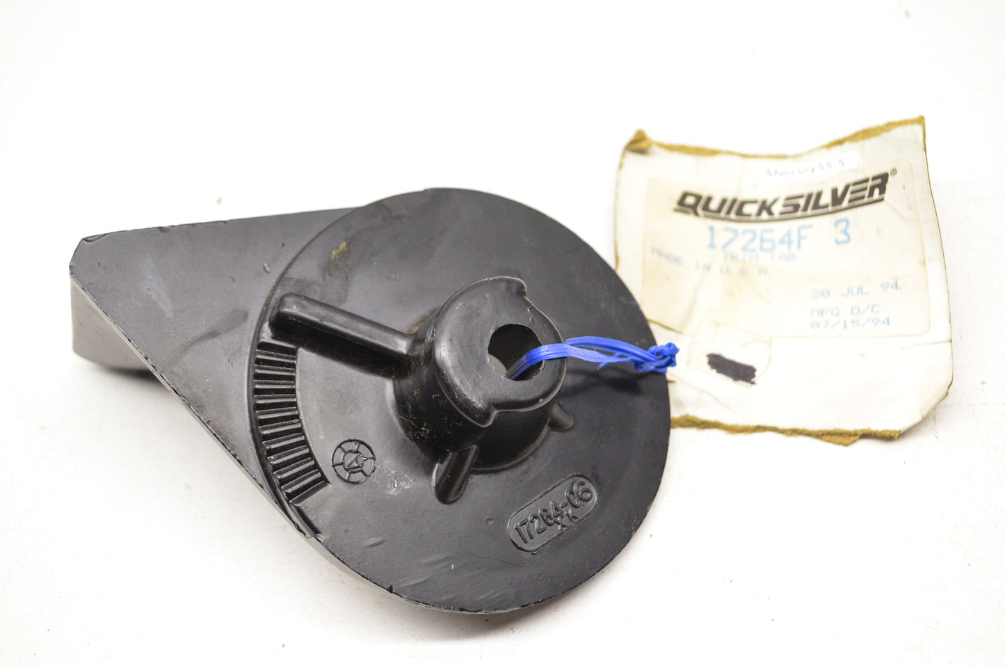 Mercury Black Trim Tab NOS