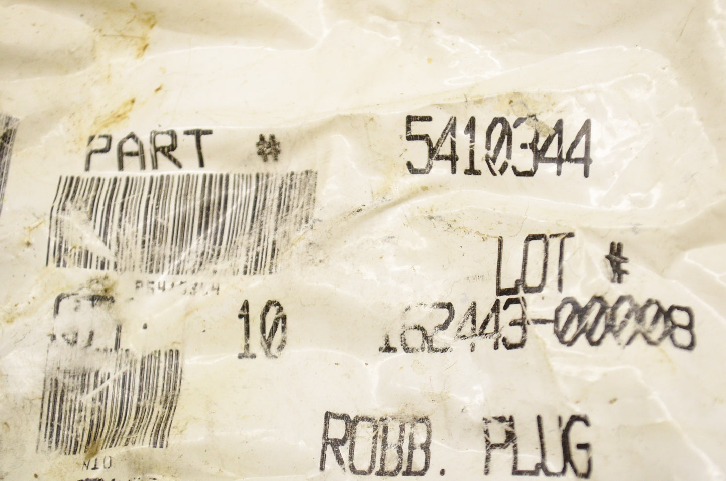 OEM Polaris 5410344 Plug Qty 5 NOS