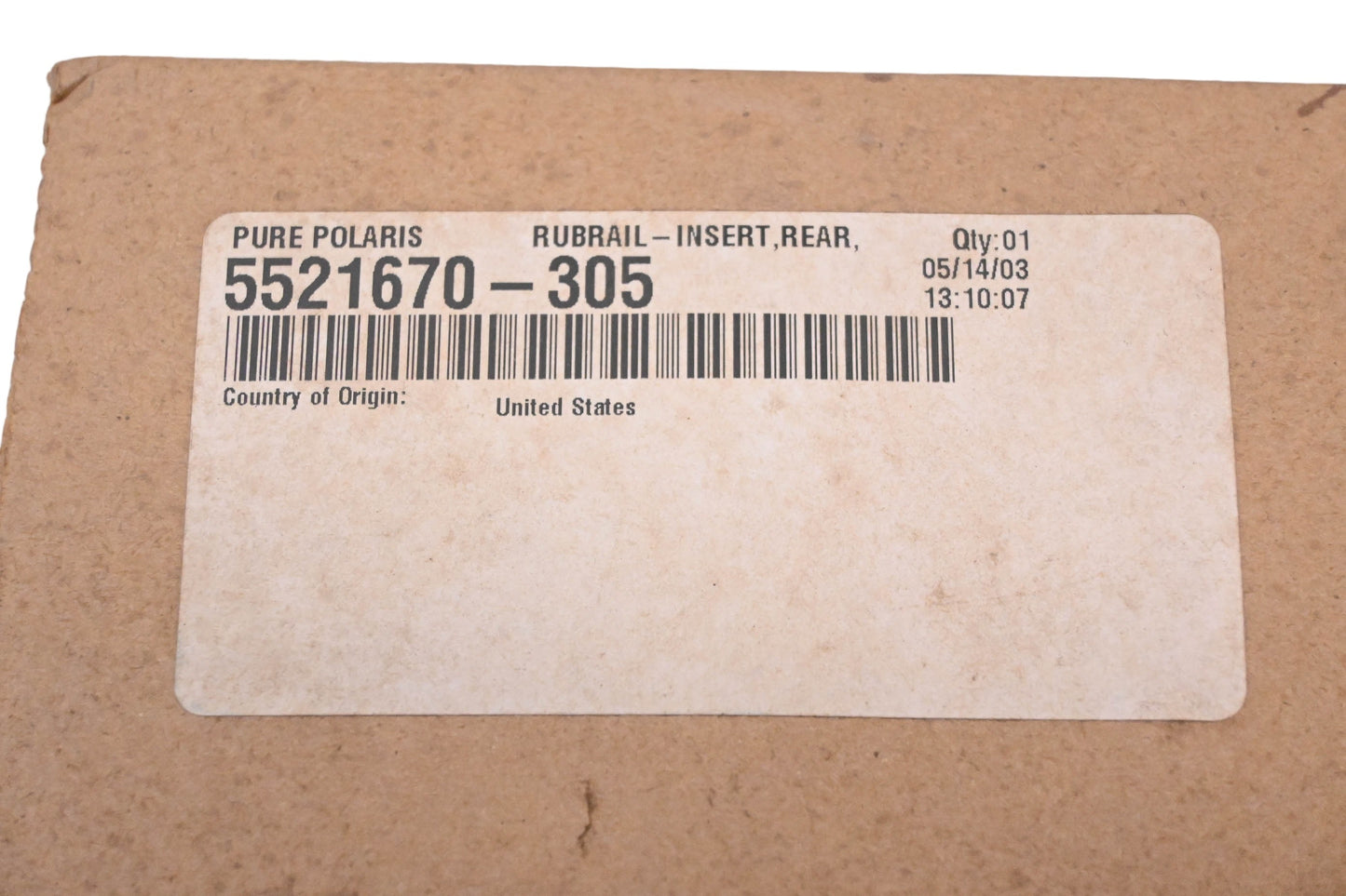 New OEM Polaris 5521670-305 305cm Rear Inner Bumper Trim Insert NOS