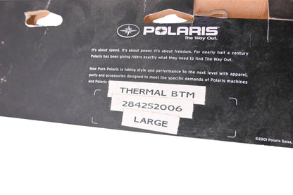 New OEM Polaris 284252006 Black Thermal Bottoms Size L NOS