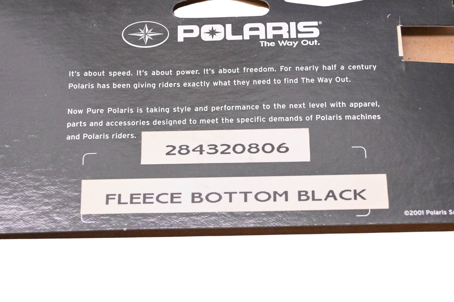 New OEM Polaris 284320806 Black Fleece Bottom Size M NOS